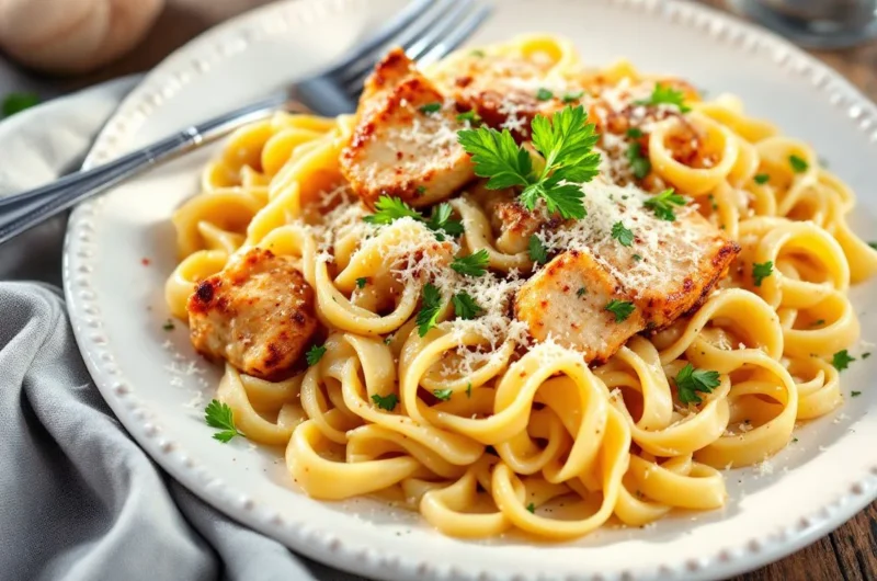 Creamy Garlic Parmesan Chicken Pasta Recipe